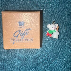 Avon vintage merry little Christmas miniature ornament jingle mouse